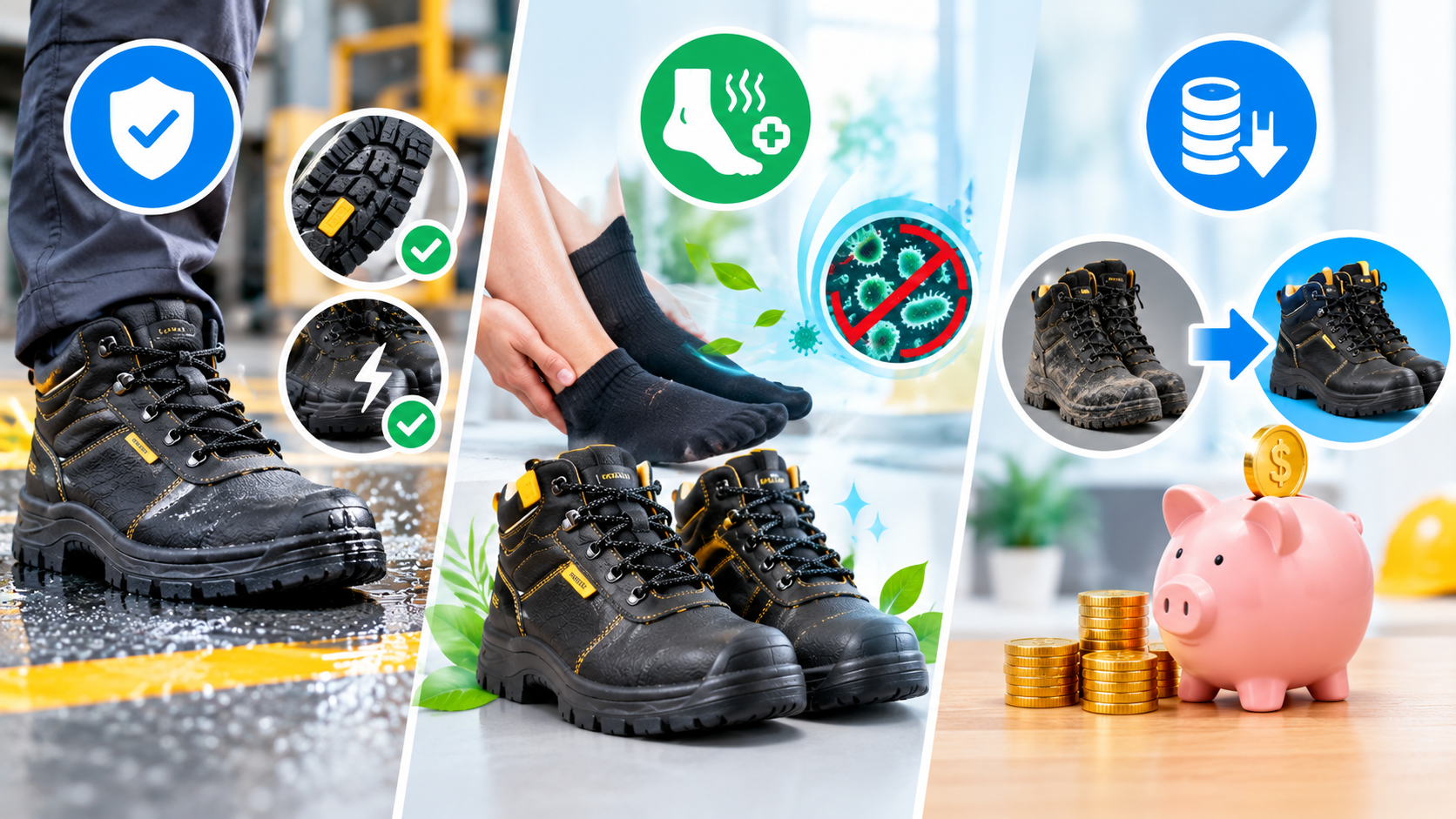 Vì sao cần vệ sinh giày bảo hộ thường xuyên